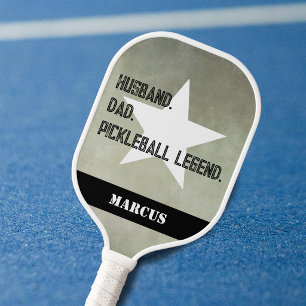 Raquette De Pickleball Mari. Papa. Légende du Pickelball Ajoutez votre no