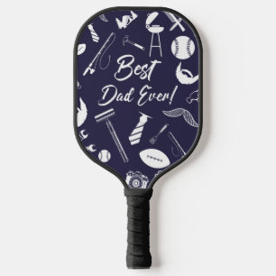 Raquette De Pickleball Marine Bleu Meilleur papa jamais