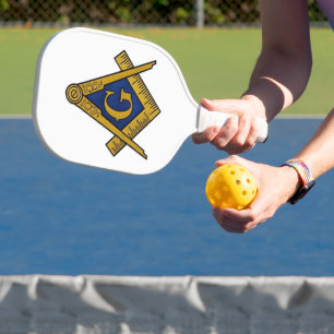 Raquette De Pickleball Masonic Freemasons Carré et boussole