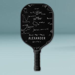 Raquette De Pickleball Mathématiques en noir et blanc Équations Personnal