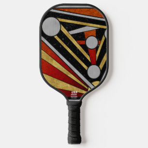 Raquette De Pickleball Mécanique Céleste – Art industriel rétro-futuriste