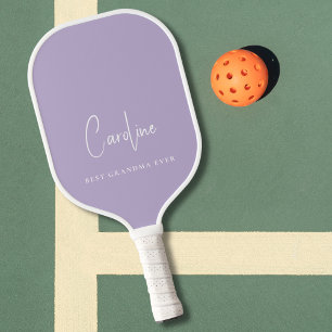 Raquette De Pickleball Meilleur Grand-mère jamais Monogramme Lavande Scri