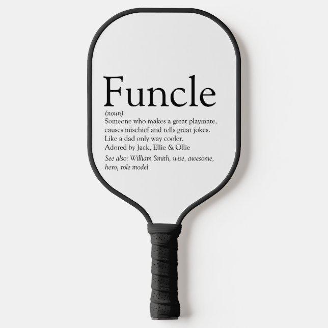 Raquette De Pickleball Meilleur jamais Funcle Oncle définition moderne (Recto)