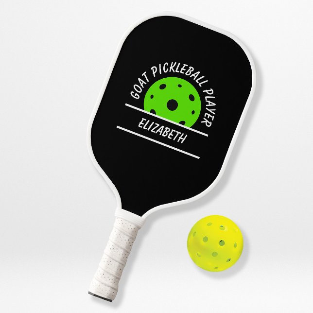 Raquette De Pickleball Meilleur Joueur de Pickleball Nom Ball Black Green (Créateur téléchargé)