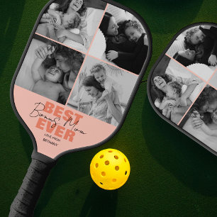Raquette De Pickleball Meilleure Maman de Bonus Moderne Collage de Phot