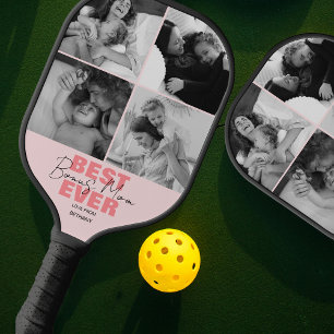 Raquette De Pickleball Meilleure Maman de Bonus Moderne   Collage de Phot