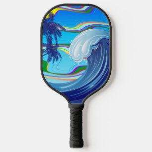 Raquette De Pickleball Mer Océan Grande Vague Eau