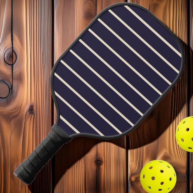 Raquette De Pickleball Mi-Siècle Écarté Moderne Minuit Océan (Créateur téléchargé)