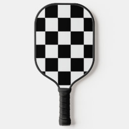 Raquette De Pickleball Minimalist Retro Checkered – Monochrome Streetwear
