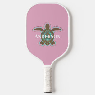 Raquette De Pickleball Minimaliste de tortue marine aborigène australien