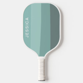 Raquette De Pickleball Minuscule Vert Monnaie Turquoise Bandes Rétro