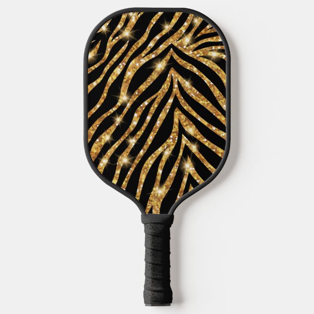Raquette De Pickleball Modèle de zèbre de la Glitterie (Recto)