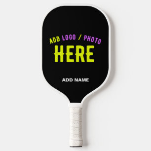 RAQUETTE DE PICKLEBALL MODERNE ET MODERNE PERSONNALISABLE NOIR VÉRIFIÉ