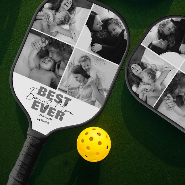 Raquette De Pickleball Moderne Meilleur jamais Bonus Maman | Collage de p (Créateur téléchargé)