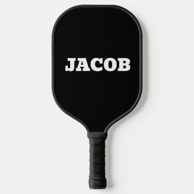 RAQUETTE DE PICKLEBALL MODERNE NOIR PERSONNALISÉ POUR PICKLEBALL PICKLEBA (Recto)