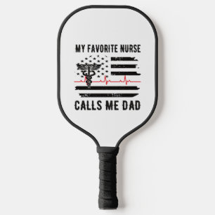 Raquette De Pickleball Mon Infirmière Favorite M'Appelle Papa Infirmière 