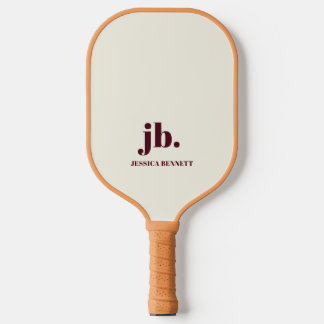 Raquette De Pickleball Monogram Old Money Bourgogne & Ivoire à carreaux