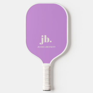 Raquette De Pickleball Monogram Old Money Lavande & Ivoire à Carreaux
