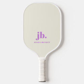 Raquette De Pickleball Monogram Old Money Lavande & Ivoire à Carreaux