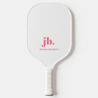 Raquette De Pickleball Monogram Old Money Rose & Blanc à Carreaux