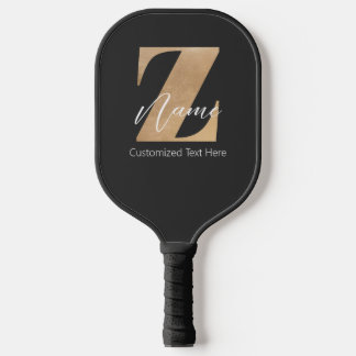 Raquette De Pickleball Monogramme avec initiale Z et nom personnalisé