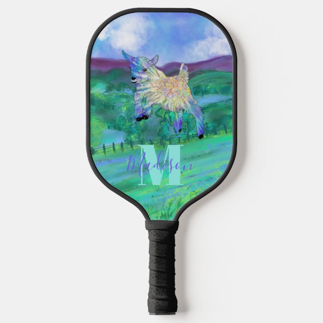 Raquette De Pickleball Monogramme de chèvre (Recto)