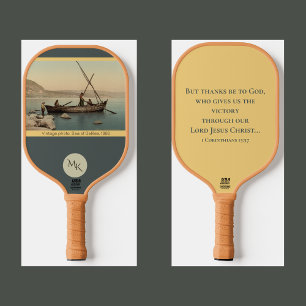 Raquette De Pickleball Monogramme de citation religieuse de Jésus de la B