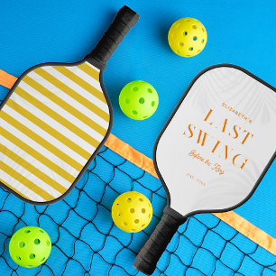 Raquette De Pickleball Monogramme de la mariée à aile dernière du bachelo