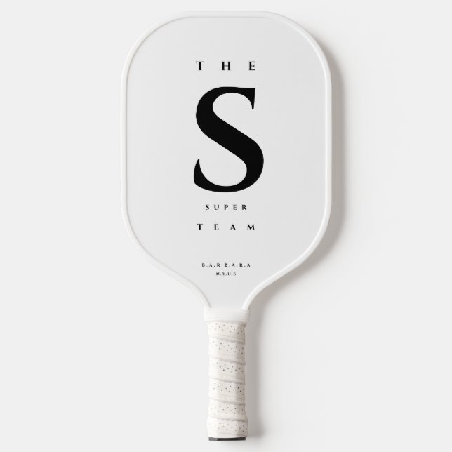 Raquette De Pickleball Monogramme de l'équipe de basket-ball moderne (Recto)