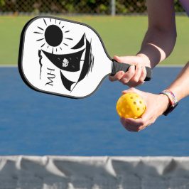 Raquette De Pickleball Monogramme de Théâtre Whimsical Unique