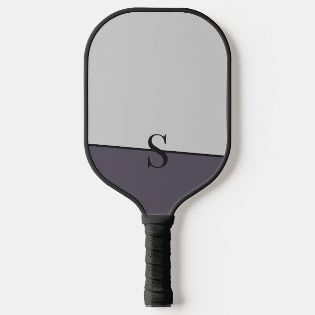 Raquette De Pickleball Monogramme Deux tons Foie et Assiette chaude avec  (Recto)