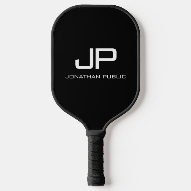 Raquette De Pickleball Monogramme Elegant Design Modèle moderne minimalis (Recto)