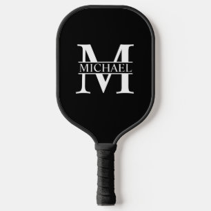 Raquette De Pickleball Monogramme et nom personnalisés