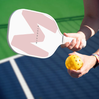 Raquette De Pickleball Monogramme et nom personnalisés de grande taille m