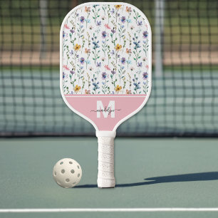 Raquette De Pickleball Monogramme Fleur Sauvage