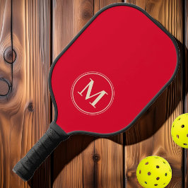 Raquette De Pickleball Monogramme Mi-Siècle Solide Cherry Picking rose