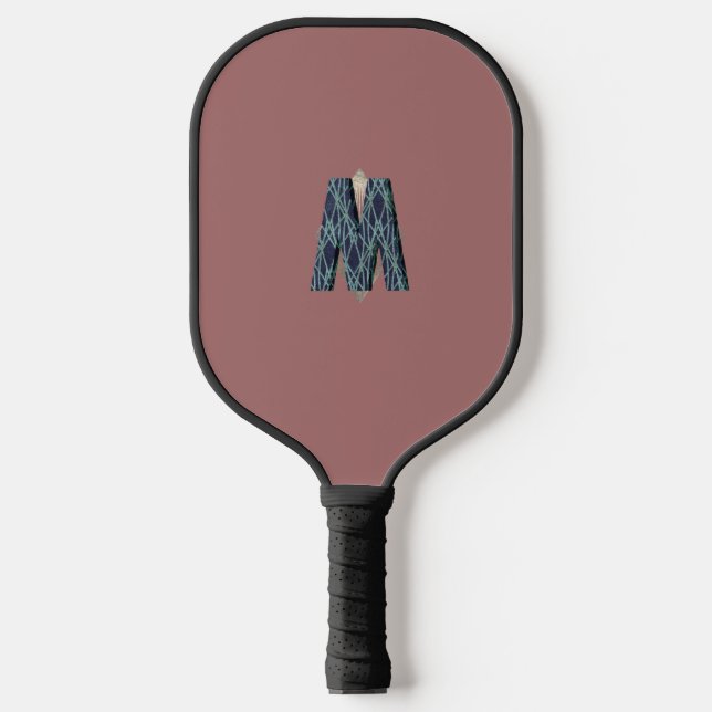 Raquette De Pickleball Monogramme moderne | Nettoyer minimaliste (Recto)