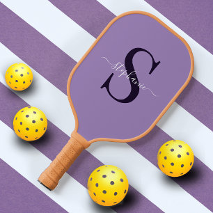 Raquette De Pickleball Monogramme mou initial + nom