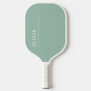 Raquette De Pickleball monogramme personnalisé, vert sauge