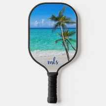 Monogramme Plage tropicale Palmiers