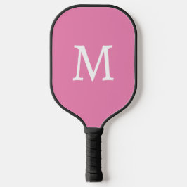 Raquette De Pickleball Monogramme rose de base minimal initial