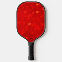 Monogramme rouge Abstrait Pickleball Paddles