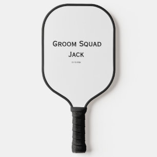 Raquette De Pickleball monogramme simple personnalisé ajouter votre nom m