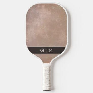 Raquette De Pickleball monogramme textuel simple et moderne