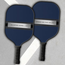 Raquette de Pickleball Monogrammée Bleu Marine Mod