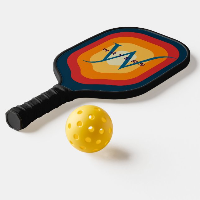 Raquette De Pickleball Monogrammes Pickleball Personnalisé (Mise en page 2)