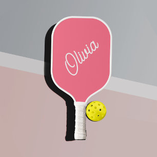 Raquette De Pickleball Monographie de script, rose vif