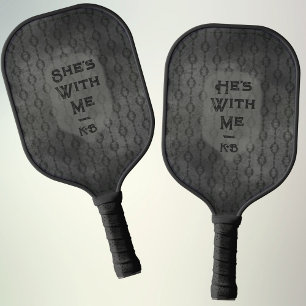 Raquette De Pickleball Moody Black Personnalisé Nom Anniversaire Cadeau C