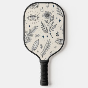 Raquette De Pickleball Motif botanique céleste (4)