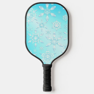 Raquette De Pickleball Motif Crystal Snowflakes